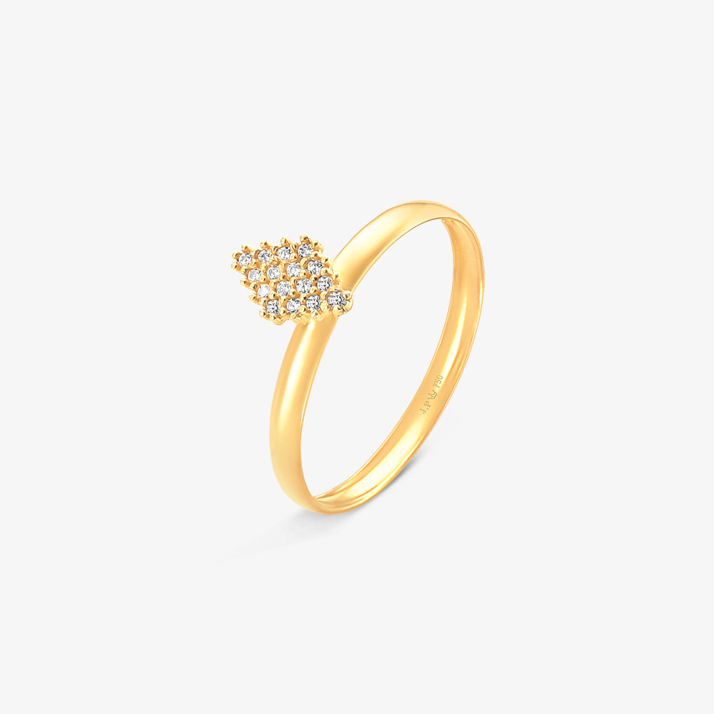 Anel Chuveiro Navete em Ouro Amarelo 18k