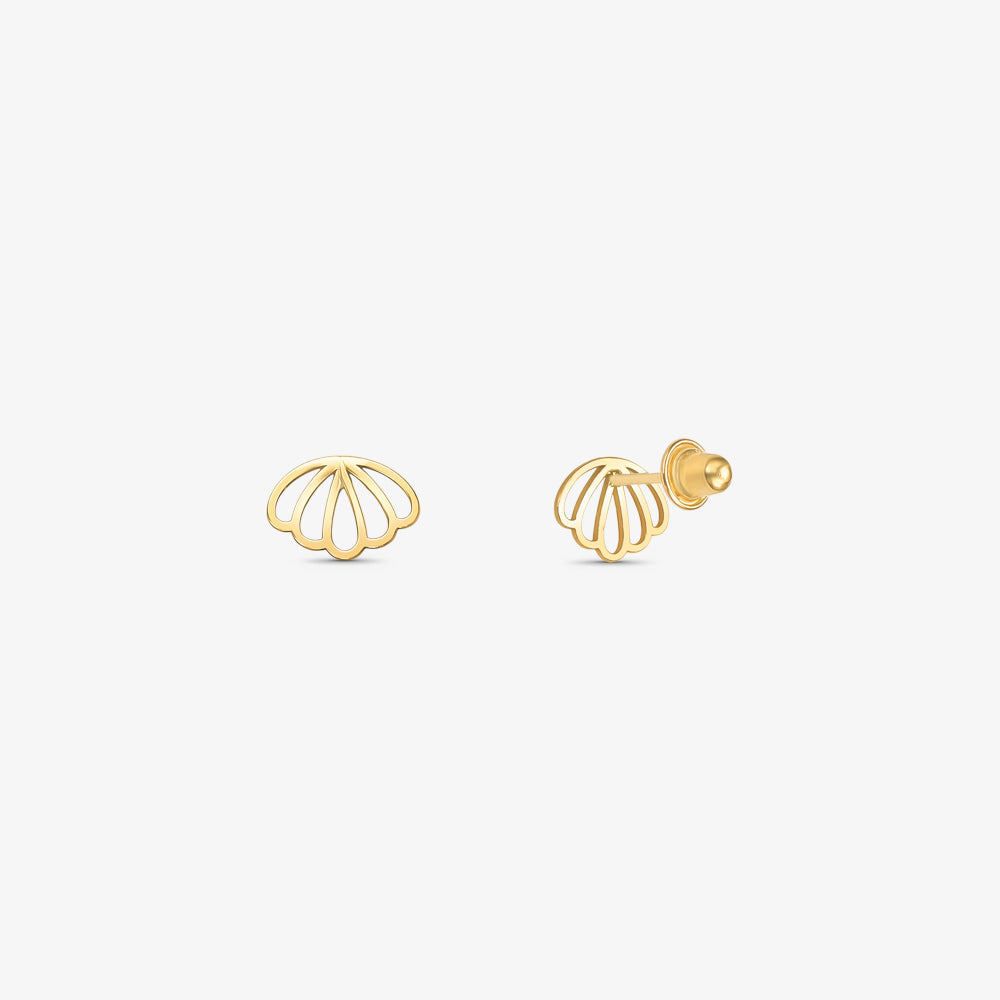 Brinco Concha Ouro Amarelo 18K
