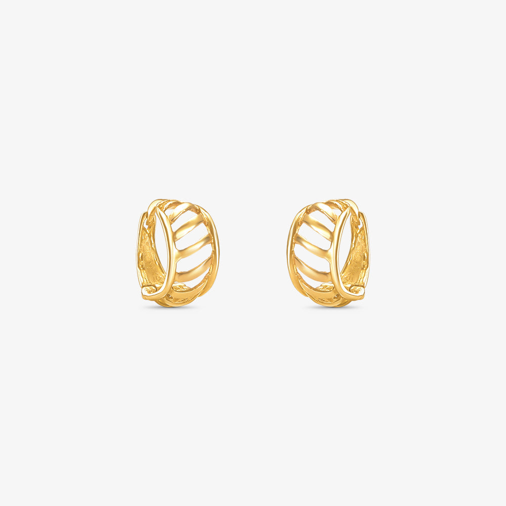 Brinco Argola Vazada em Ouro Amarelo 18K