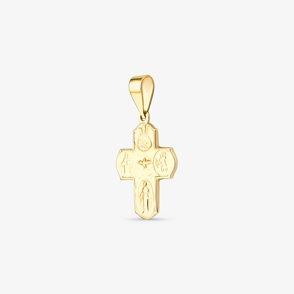 Pingente Cruz Todos os Santos em Ouro Amarelo 18K