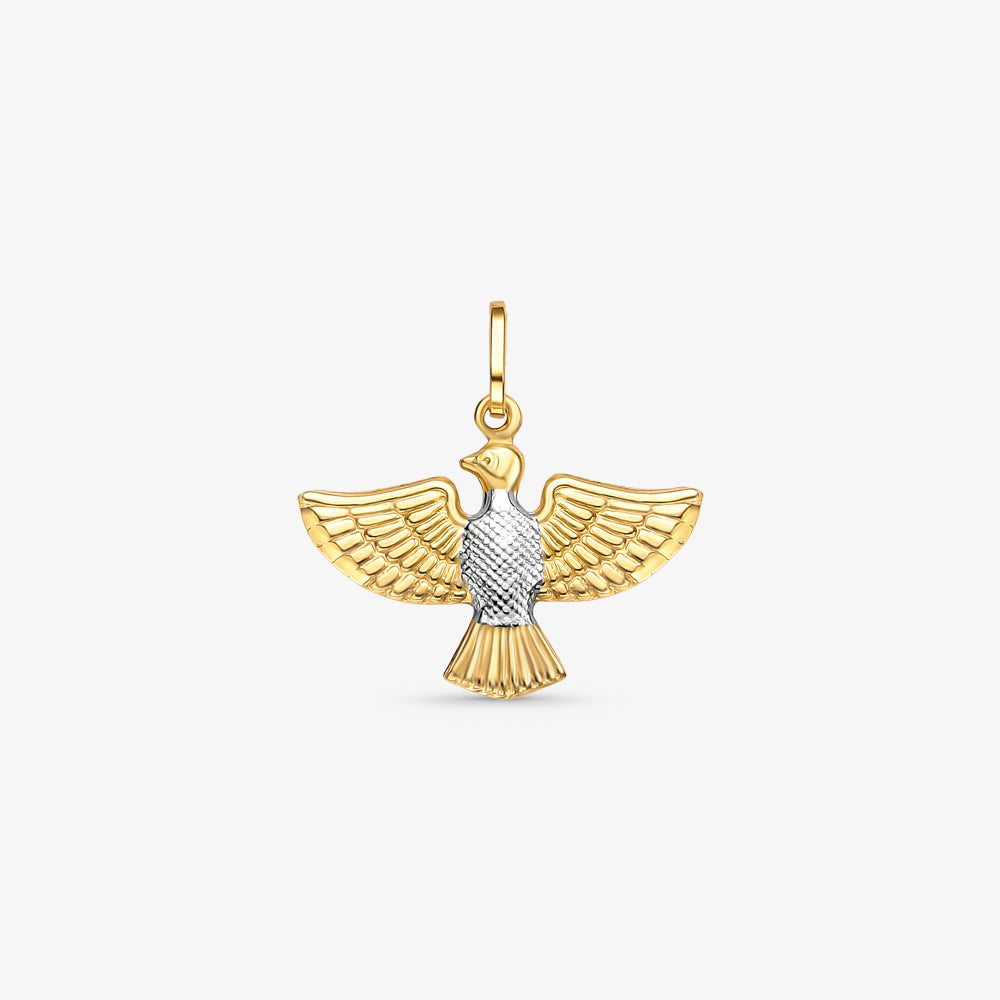 Pingente Divino Espírito Santo Bicolor em Ouro 18K