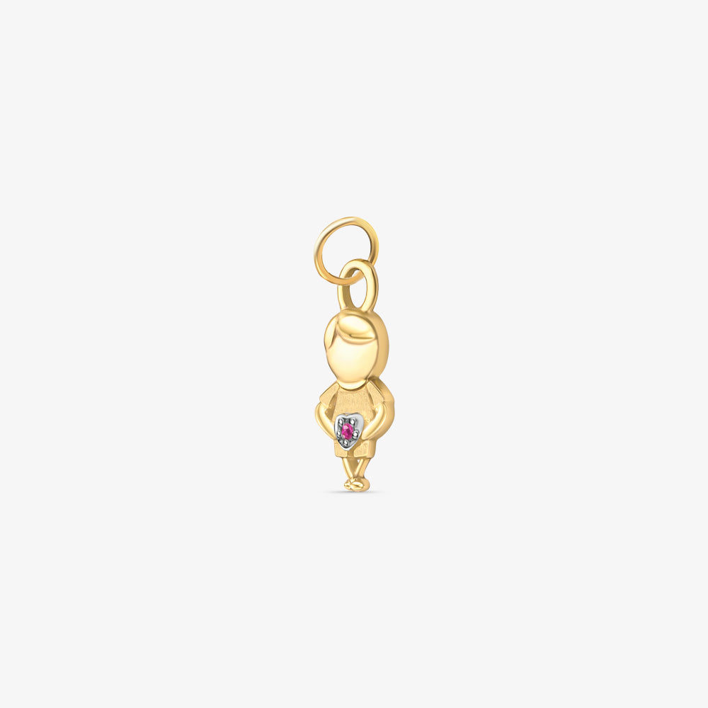 Pingente Menino em Pé em Ouro Amarelo 18K
