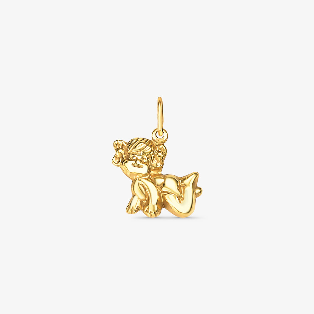 Pingente Menina Neném em Ouro Amarelo 18K