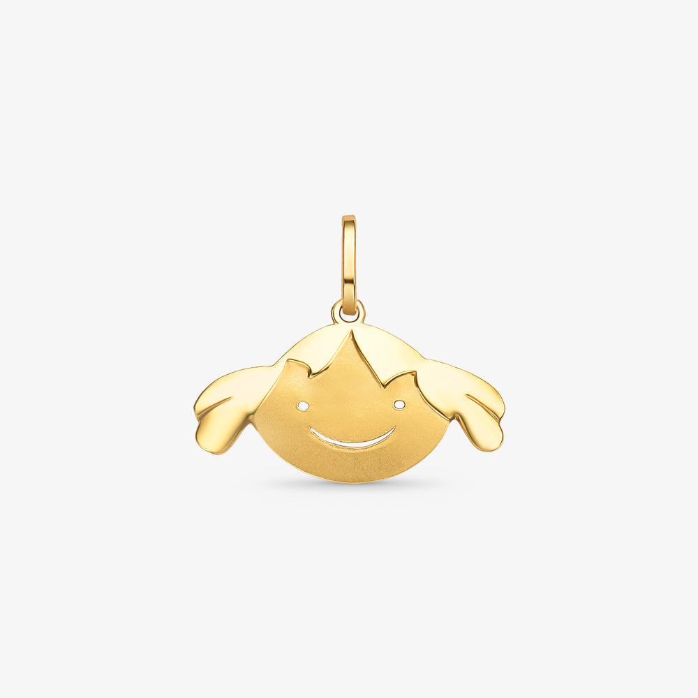 Pingente Menina em Ouro Amarelo 18K