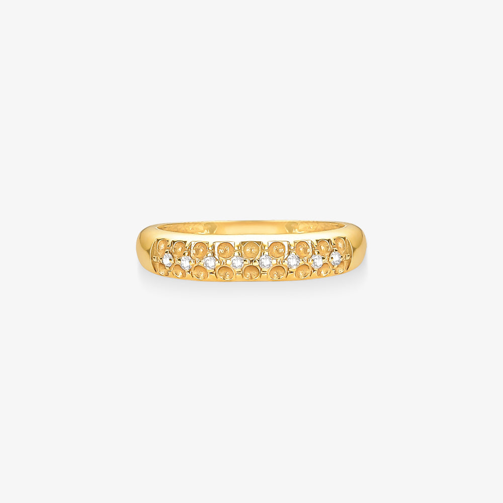 Anel Divine com Diamantes em Ouro Amarelo 18K