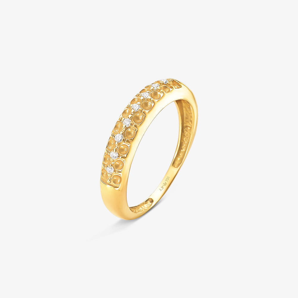 Anel Divine com Diamantes em Ouro Amarelo 18K