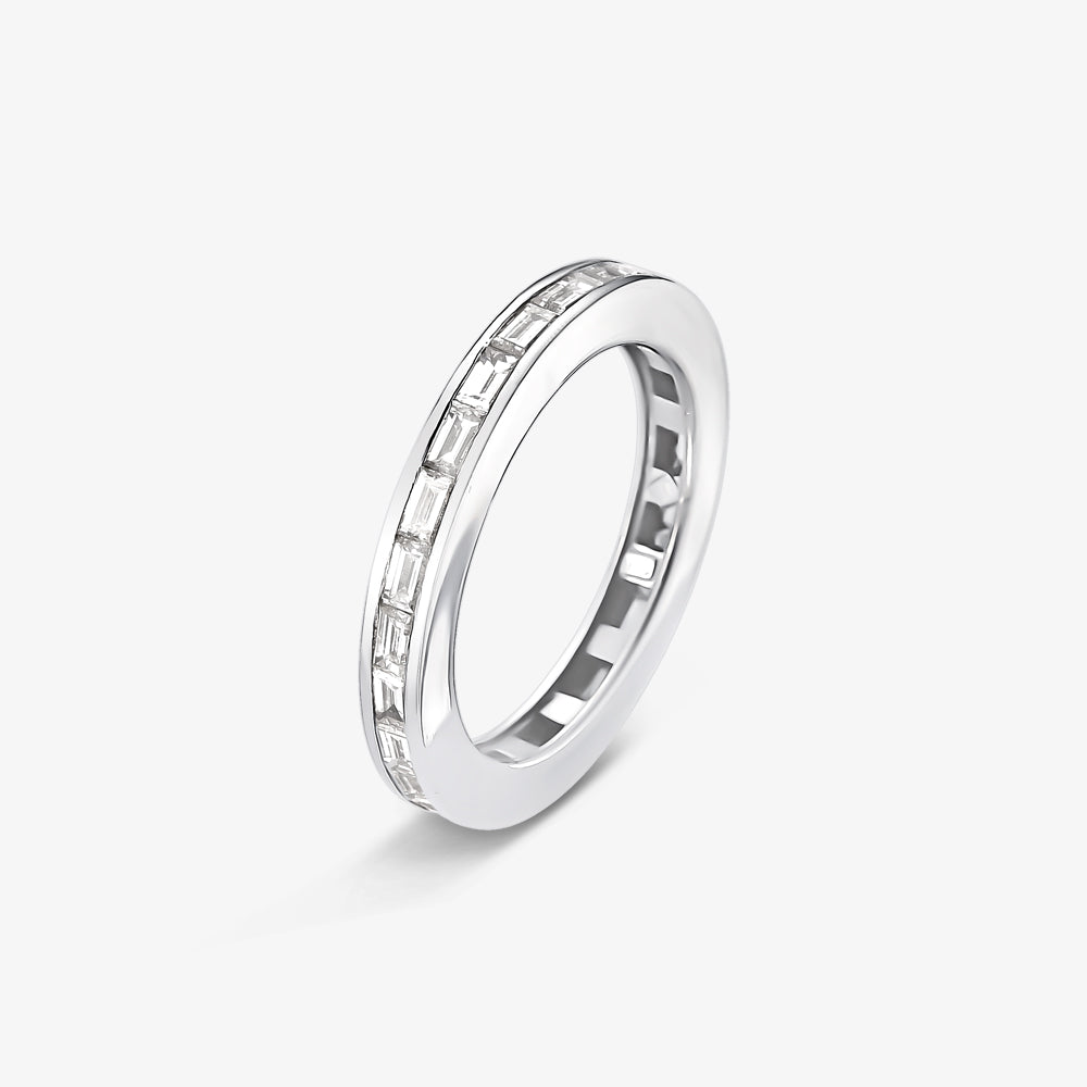 Aliança Divine Inteira com Diamantes em Ouro Amarelo 18K