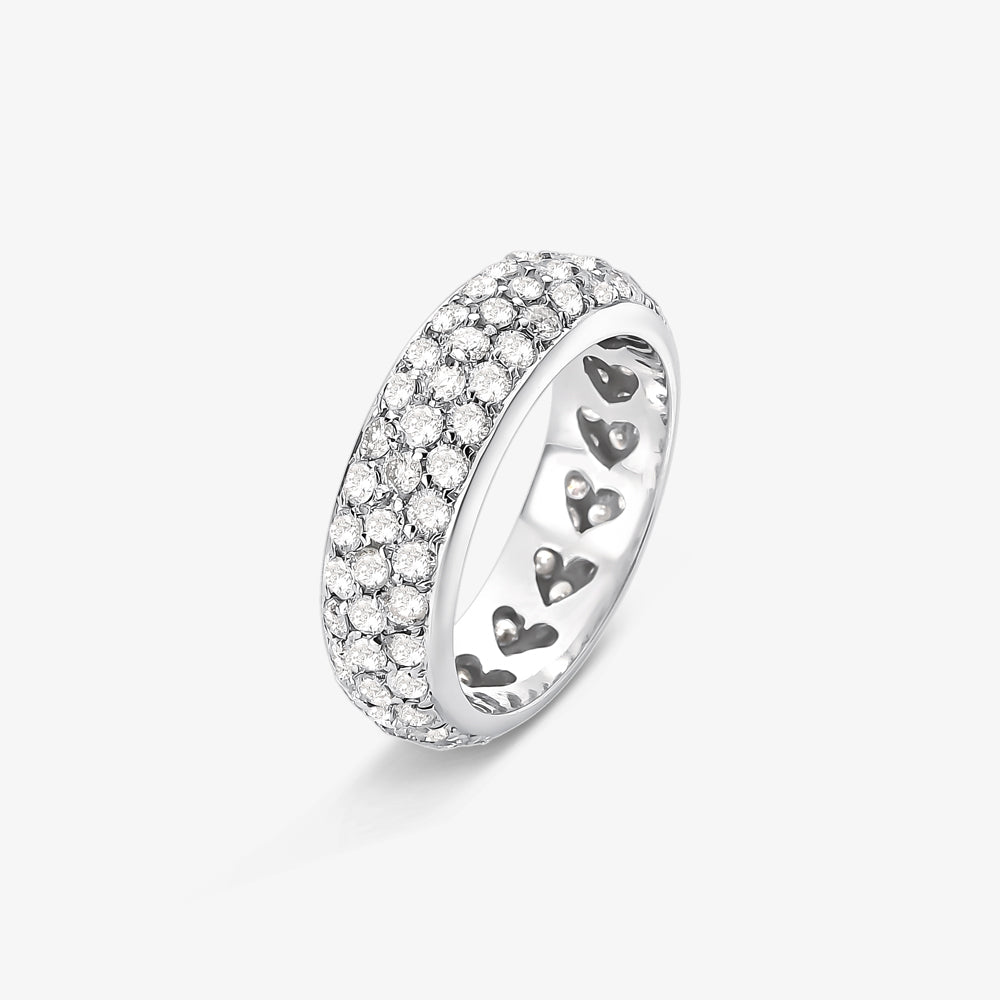 Aliança Sorte Inteira com Diamantes em Ouro Amarelo 18K