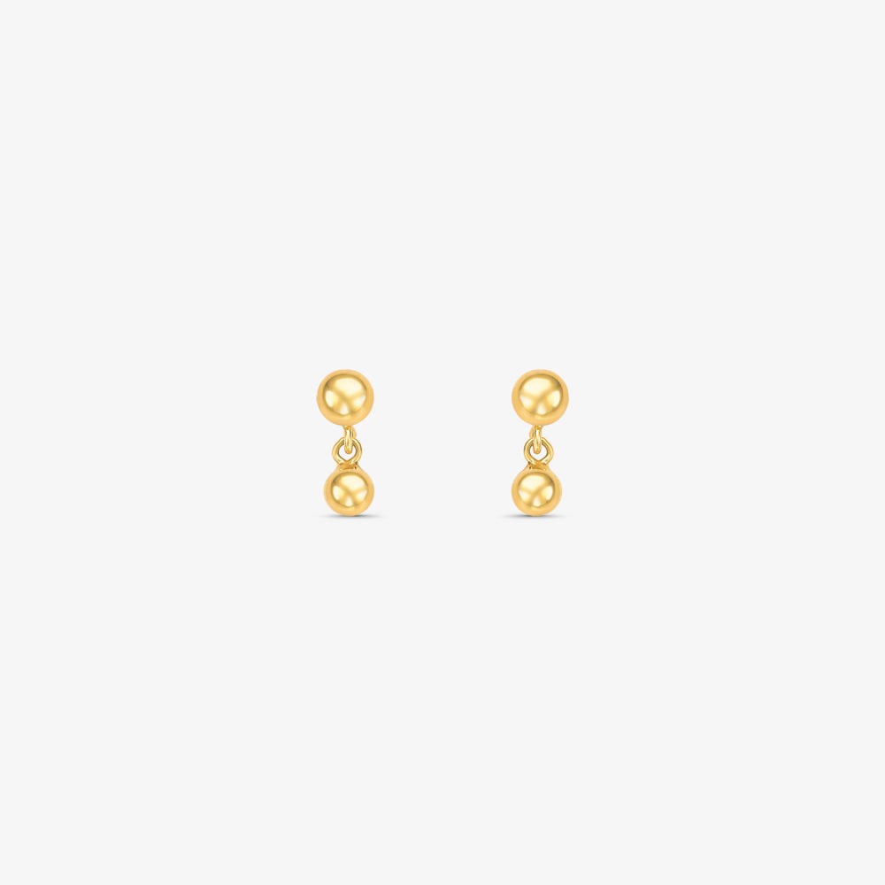 Brinco Baby Bola em Ouro Amarelo 18K 3mm