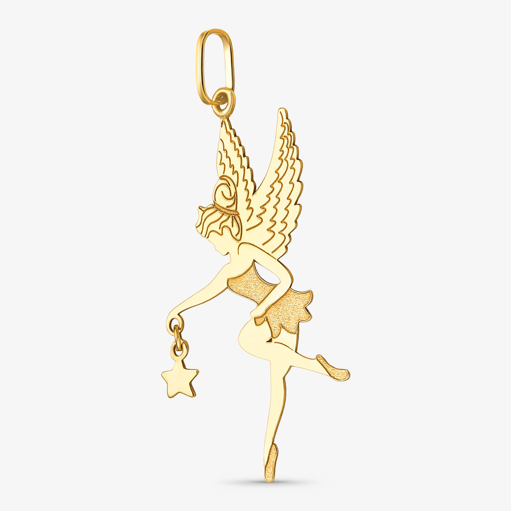 Pingente Fadinha em Ouro Amarelo 18K