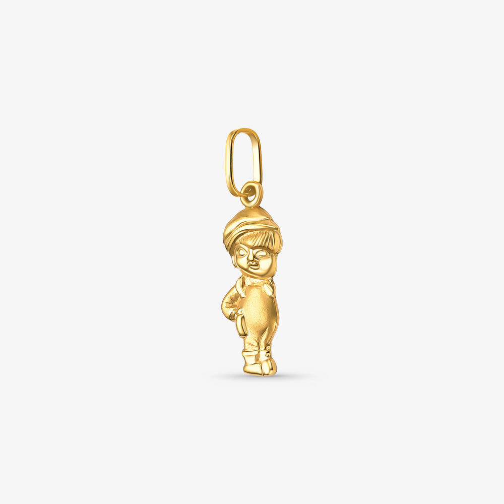 Pingente Menino Fosco em Ouro Amarelo 18K