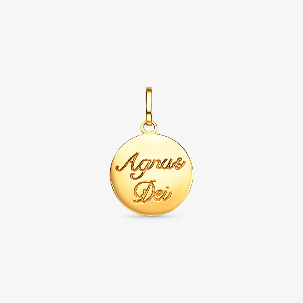 Pingente Agnus Dei em Ouro Amarelo 18K