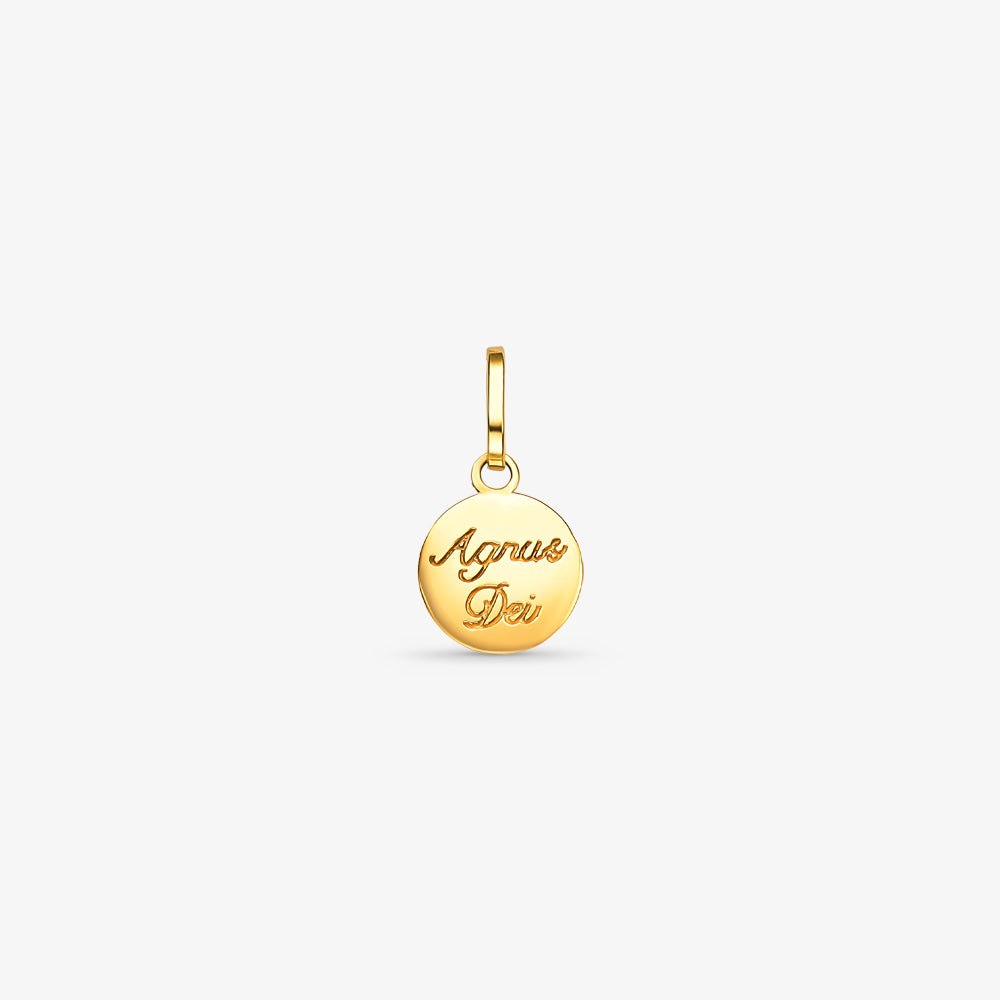Pingente Agnus Dei Mini em Ouro Amarelo 18K
