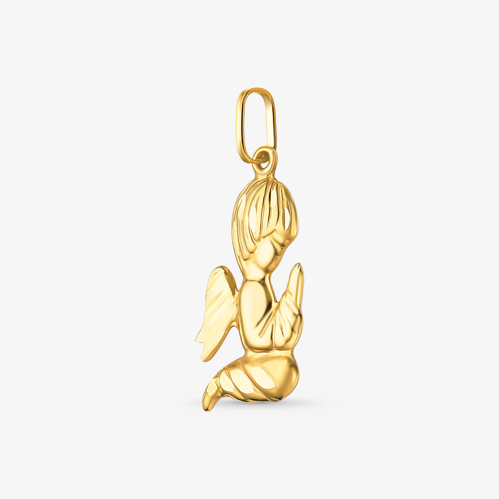 Pingente Anjo da Guarda em Ouro Amarelo 18K