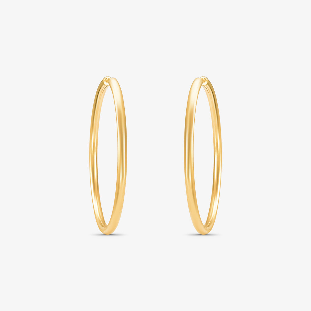 Brinco Argola Fio Redondo em Ouro Amarelo 18K