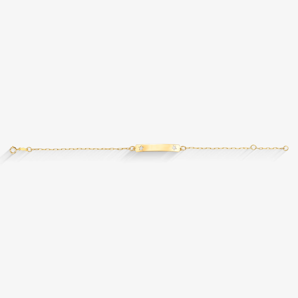 Pulseira Cartier Chapinha com Estrela Vazado em Ouro Amarelo 18K