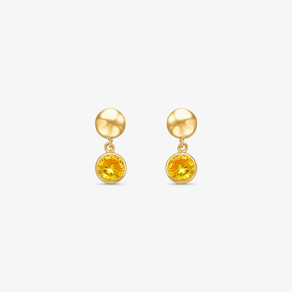 Brinco Pendurado com Pedras em Ouro Amarelo 18K