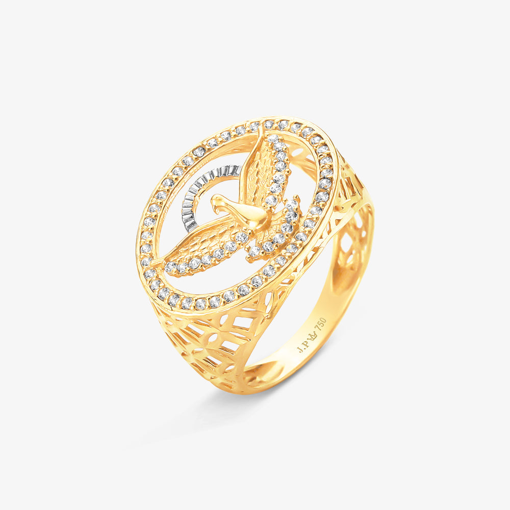 Anel Espírito Santo em Ouro Amarelo 18K