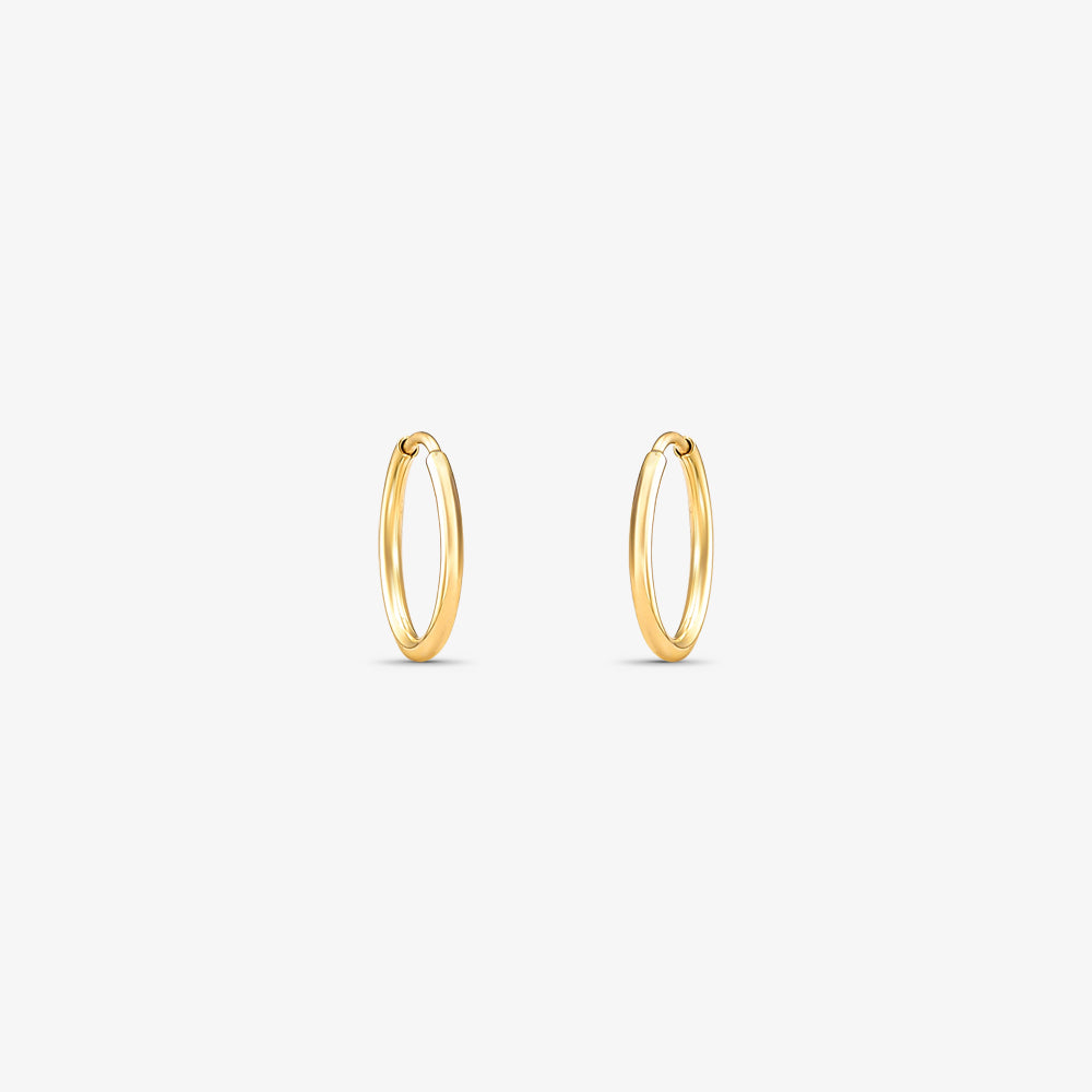 Brinco Argola Fio Redondo em Ouro Amarelo 18K