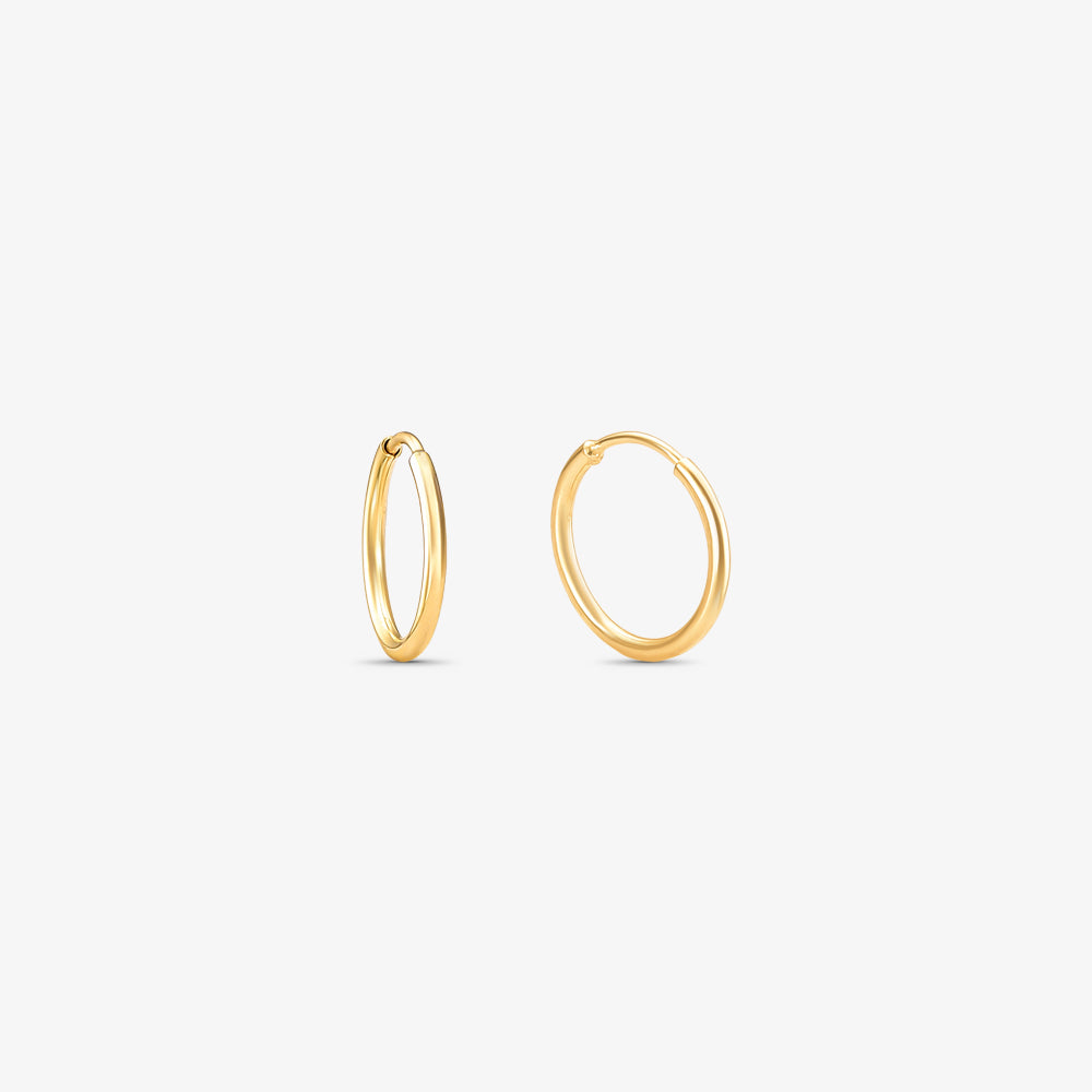 Brinco Argola Fio Redondo em Ouro Amarelo 18K