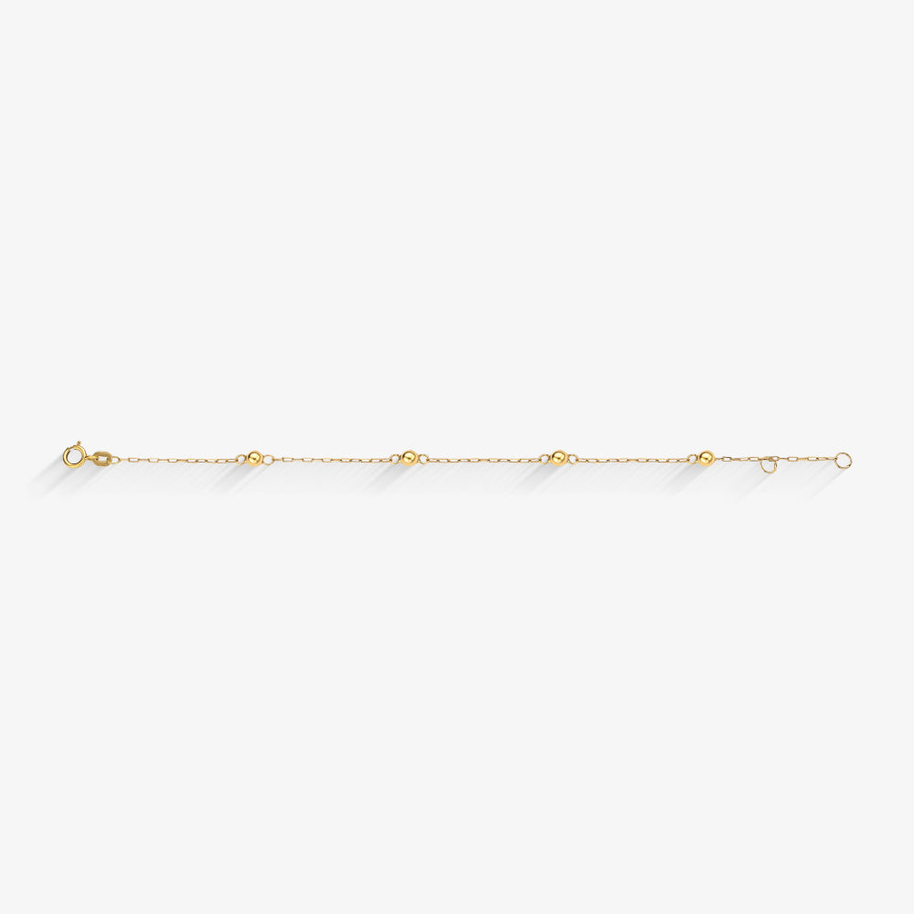 Pulseira Bolinha em Ouro Amarelo 18K
