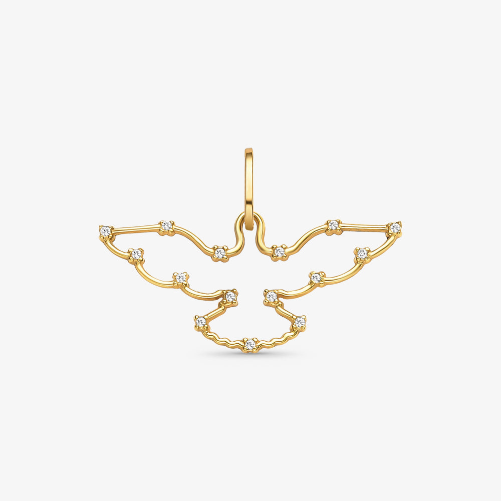 Pingente Divino com Diamantes em Ouro Amarelo 18K