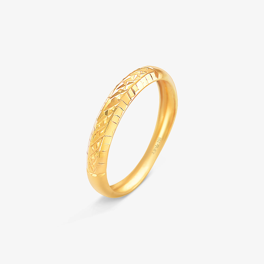 Anel Aparador Estamparia em Ouro Amarelo 18K