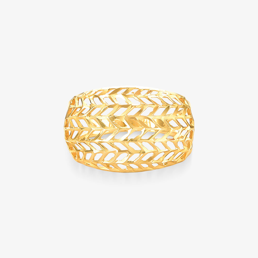 Anel Estamparia em Ouro Amarelo 18K