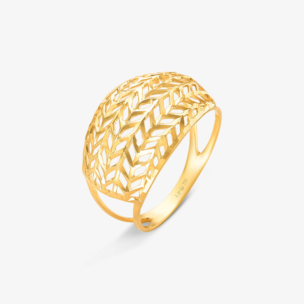 Anel Estamparia em Ouro Amarelo 18K