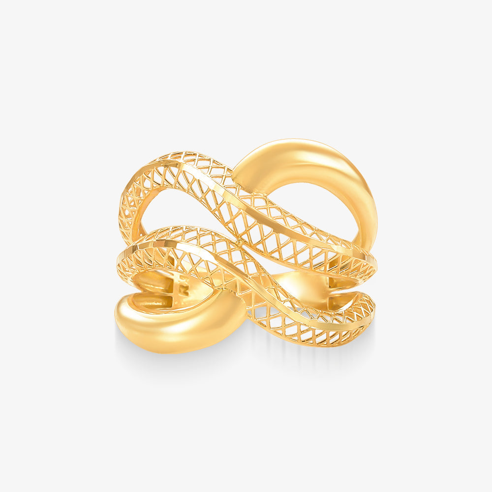 Anel Trabalhado em Ouro Amarelo 18k