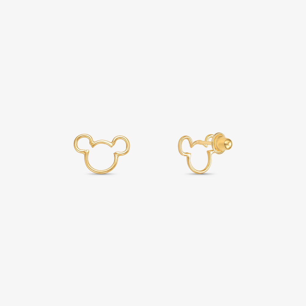 Brinco Baby Mickey Fio em Ouro Amarelo 18K