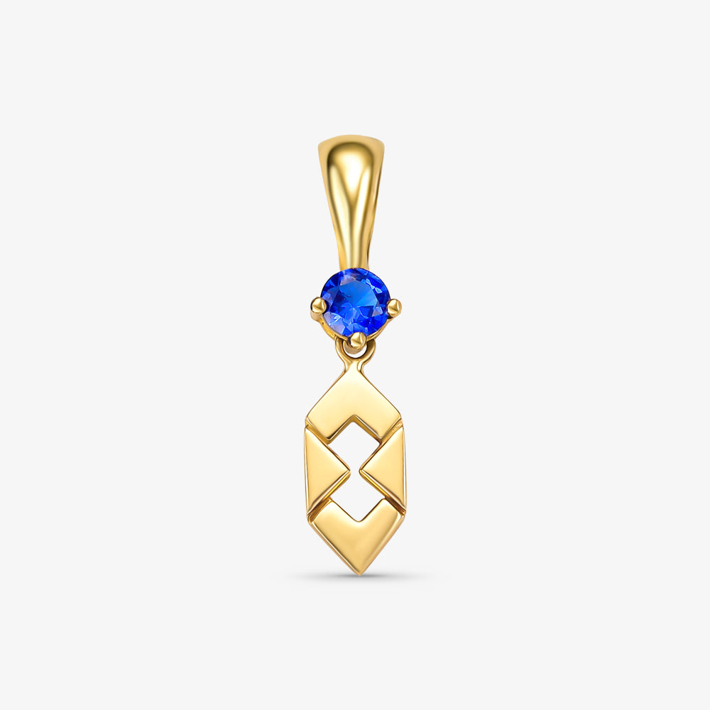 Pingente Administração com Pedra em Ouro Amarelo 18K<