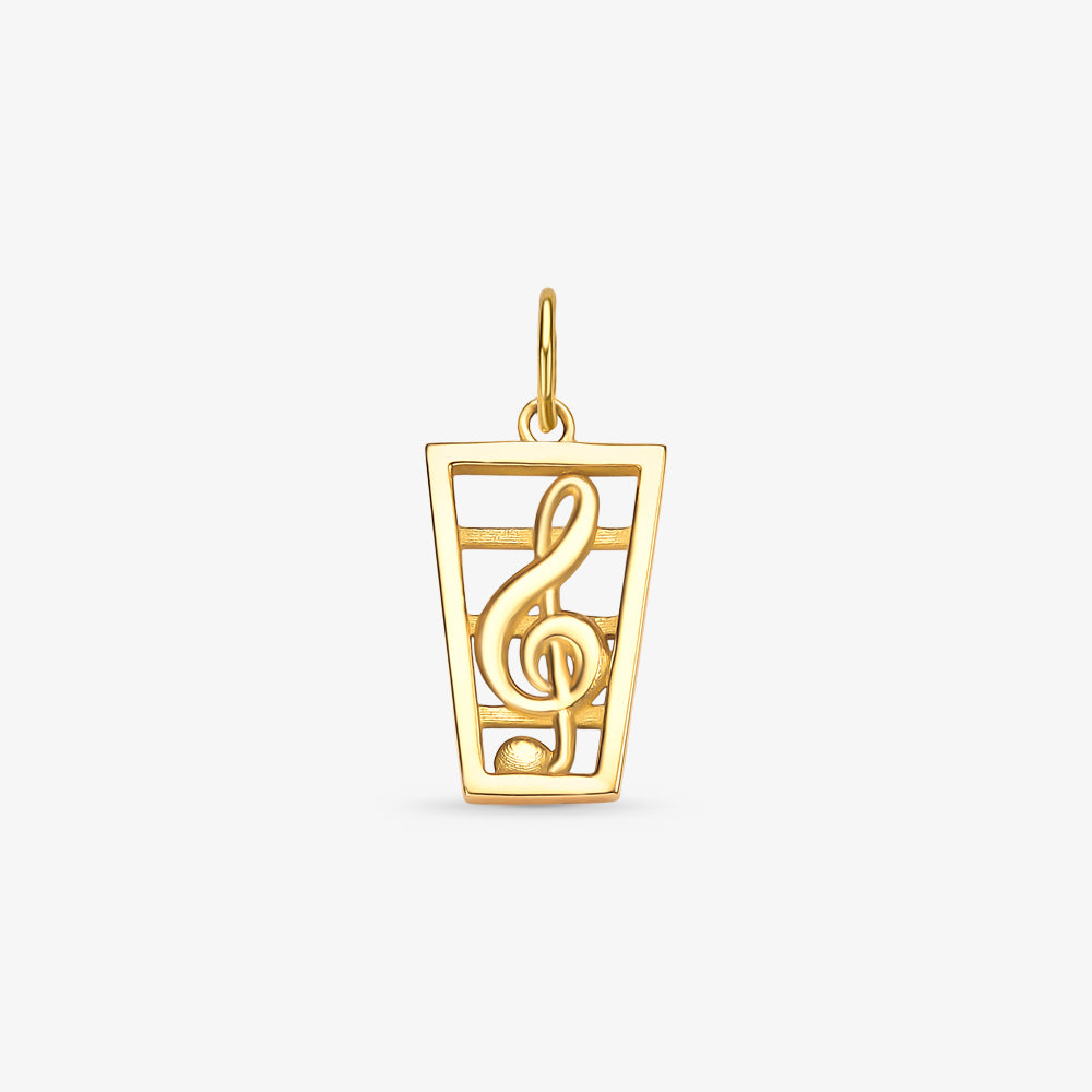 Pingente Profissão Músico em Ouro Amarelo 18K