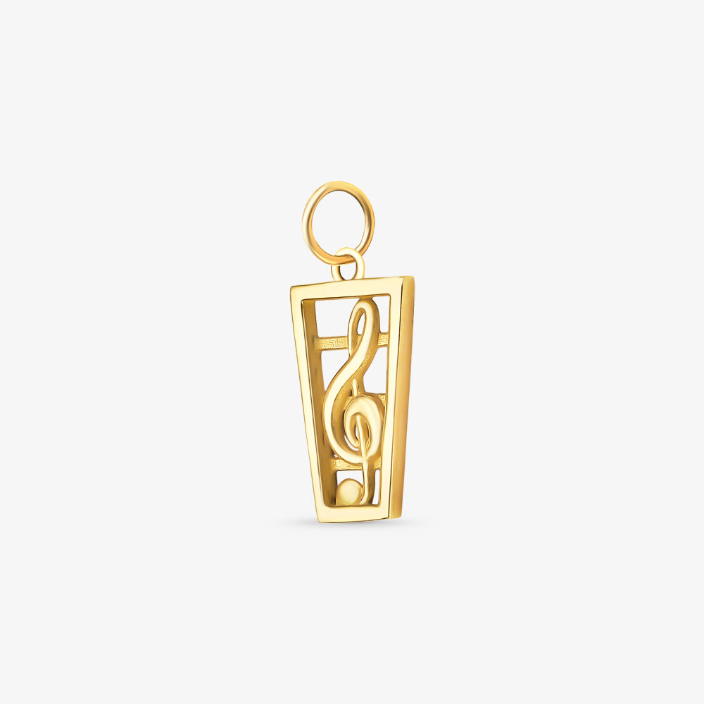 Pingente Profissão Músico em Ouro Amarelo 18K