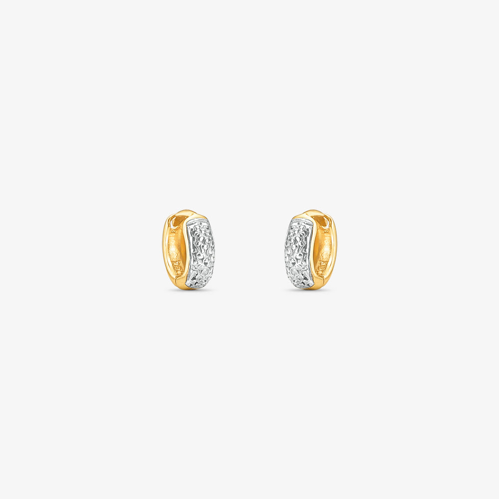 Brinco Argola PP Bicolor em Ouro 18K