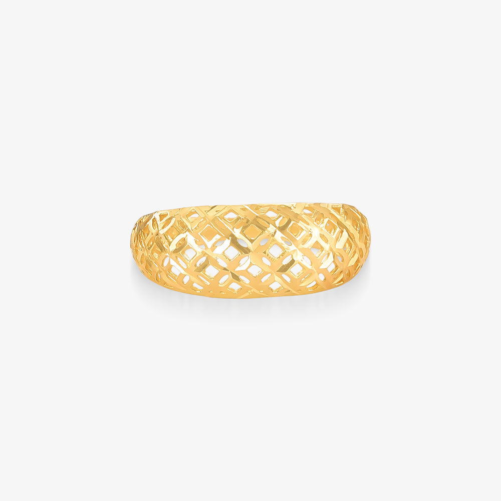 Anel Estamparia em Ouro Amarelo 18K