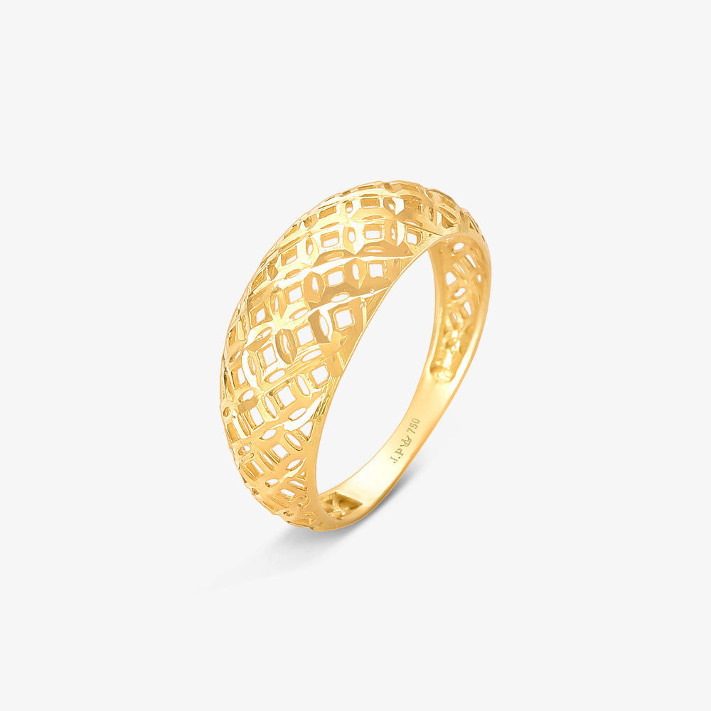 Anel Estamparia em Ouro Amarelo 18K