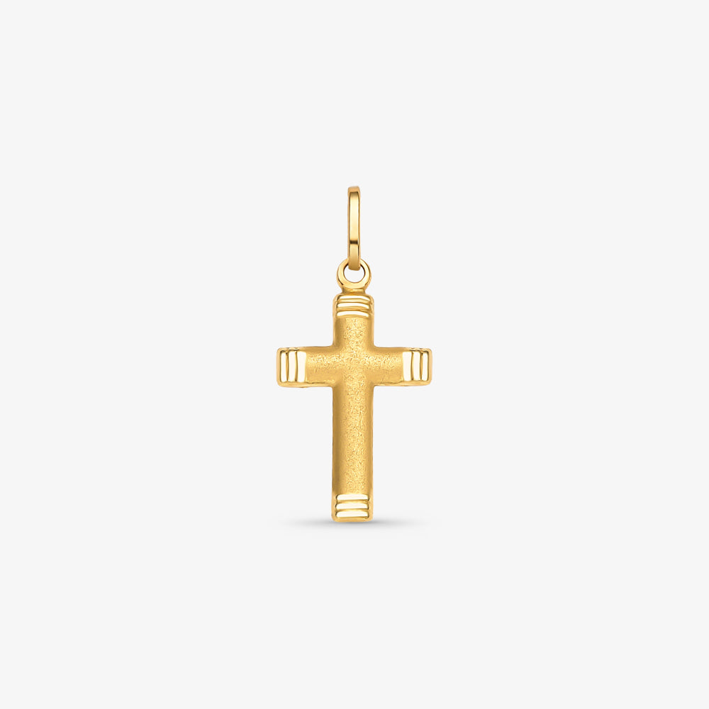 Pingente Cruz Pequena Fosca em Ouro Amarelo 18K