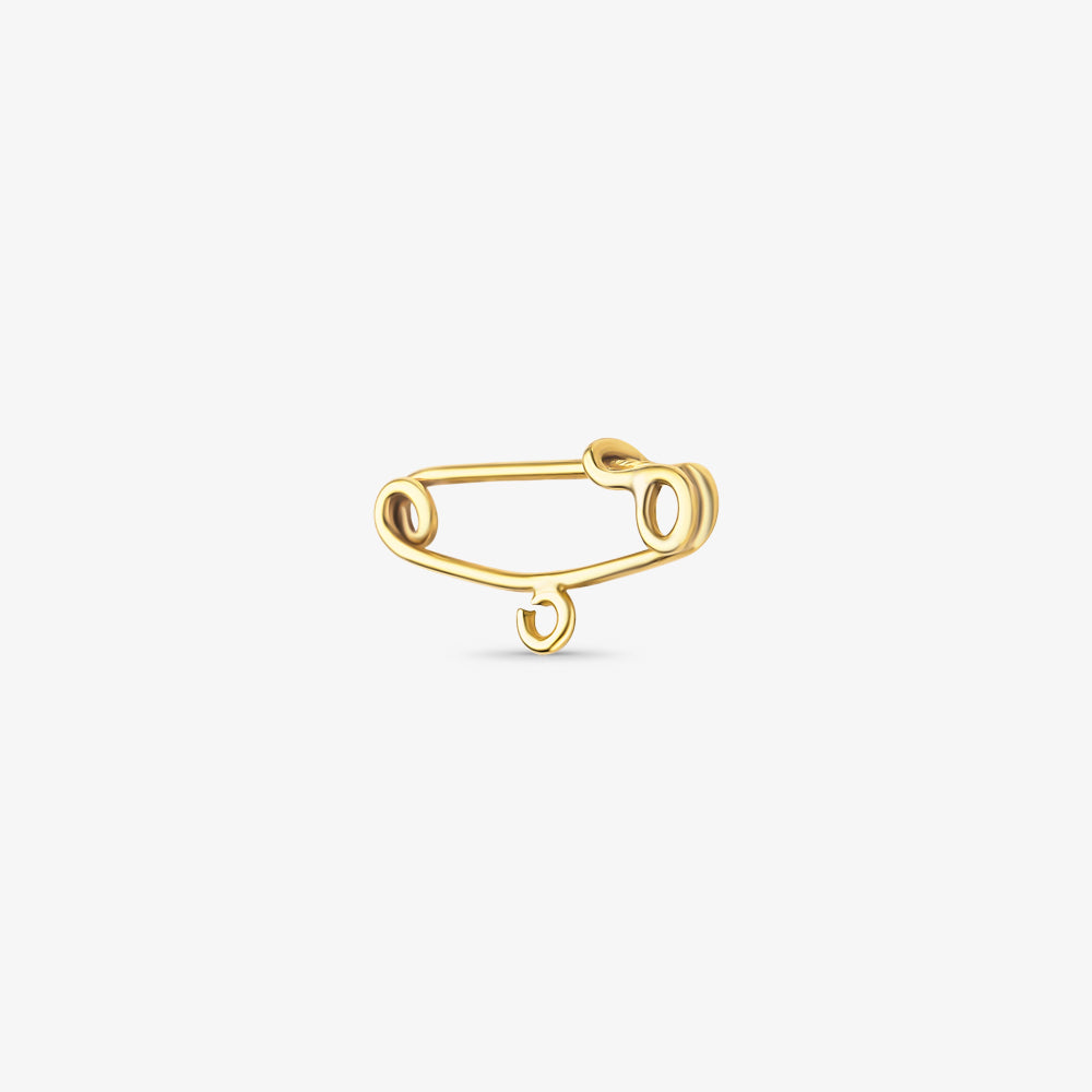Alfinete Liso com 1 em Ouro Amarelo 18K