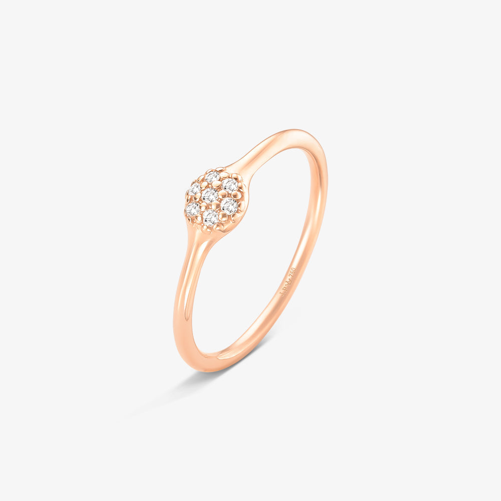 Anel Fio com Diamantes em Ouro Amarelo 18K