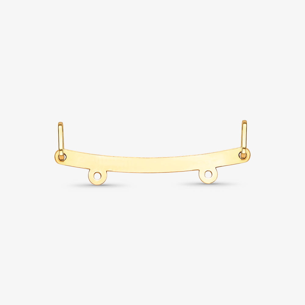 Pingente Canga com 2 Lisas em Ouro Amarelo 18K