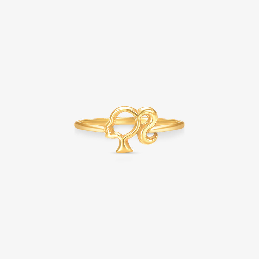 Anel Barbie Vazado em Ouro Amarelo 18K