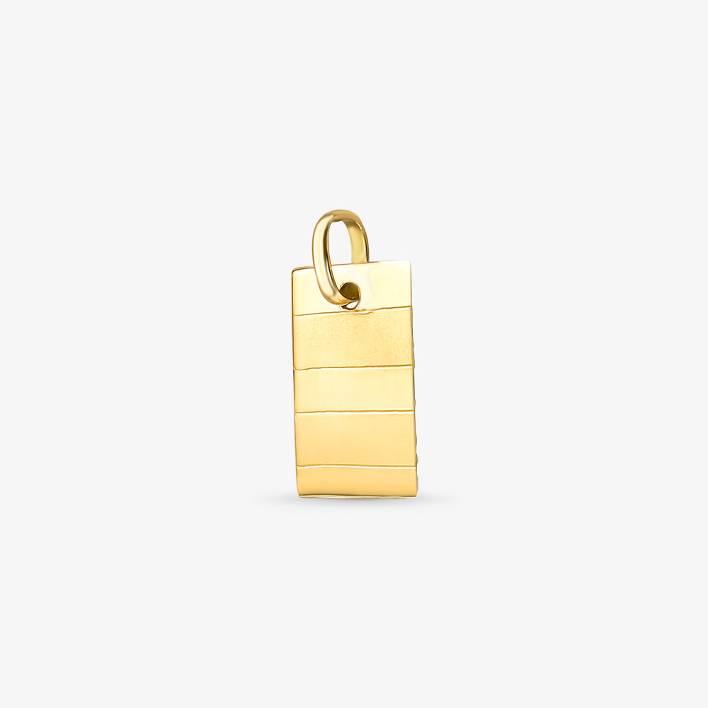 Pingente Plaquinha em Ouro Amarelo 18K