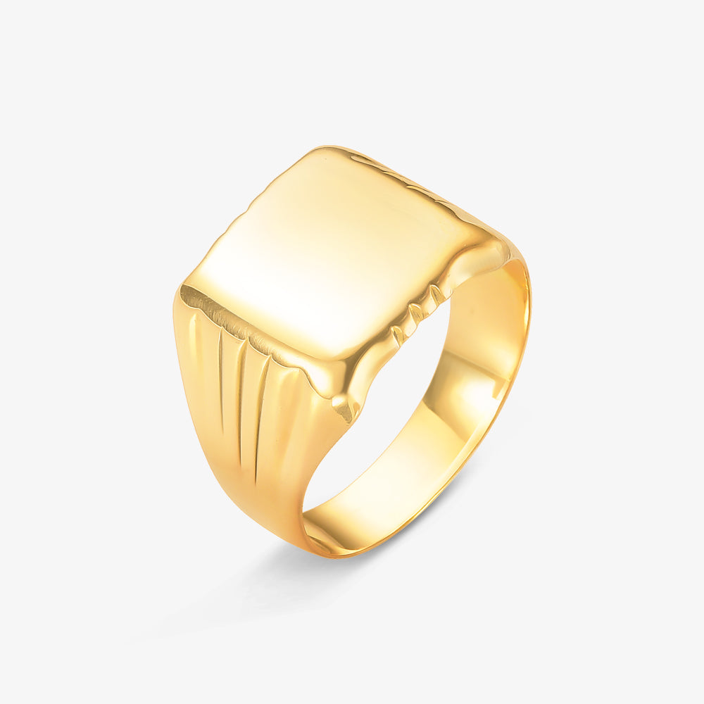 Anel Chapinha Forrado em Ouro Amarelo 18K