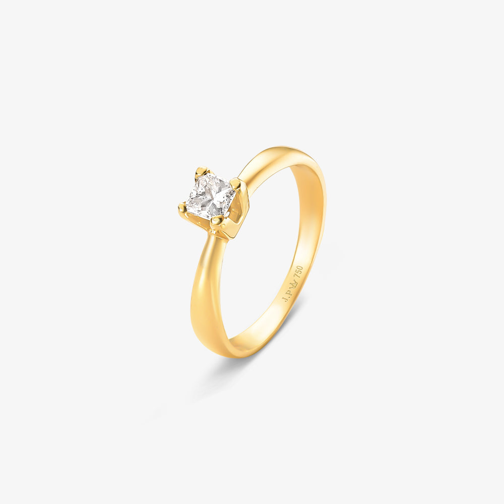 Anel Solitário Solara com Diamante em Ouro Amarelo 18K