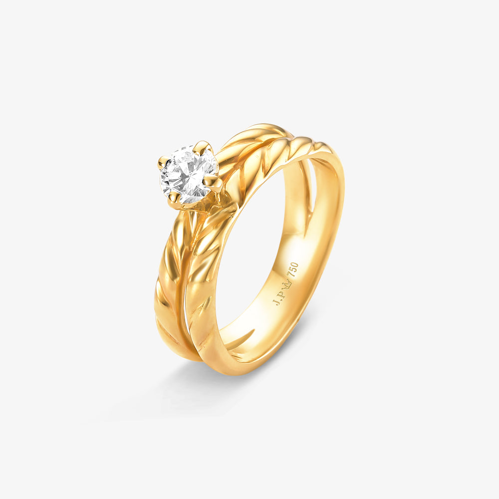 Anel Solitário Belle com Diamante em Ouro Amarelo 18K