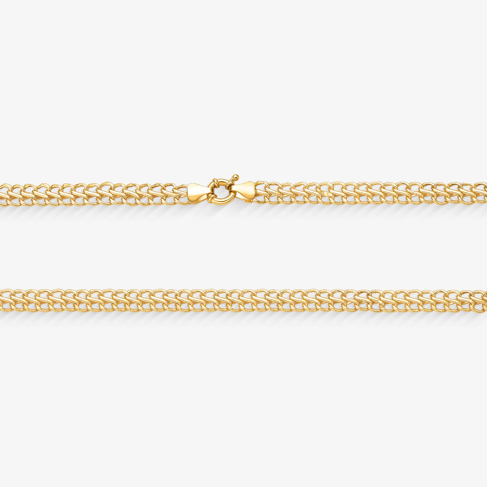 Corrente Lacraia Fio 0,80 em Ouro Amarelo 18K, 45cm