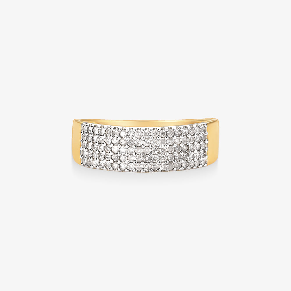 Anel Opus com Diamantes em Ouro Amarelo 18K