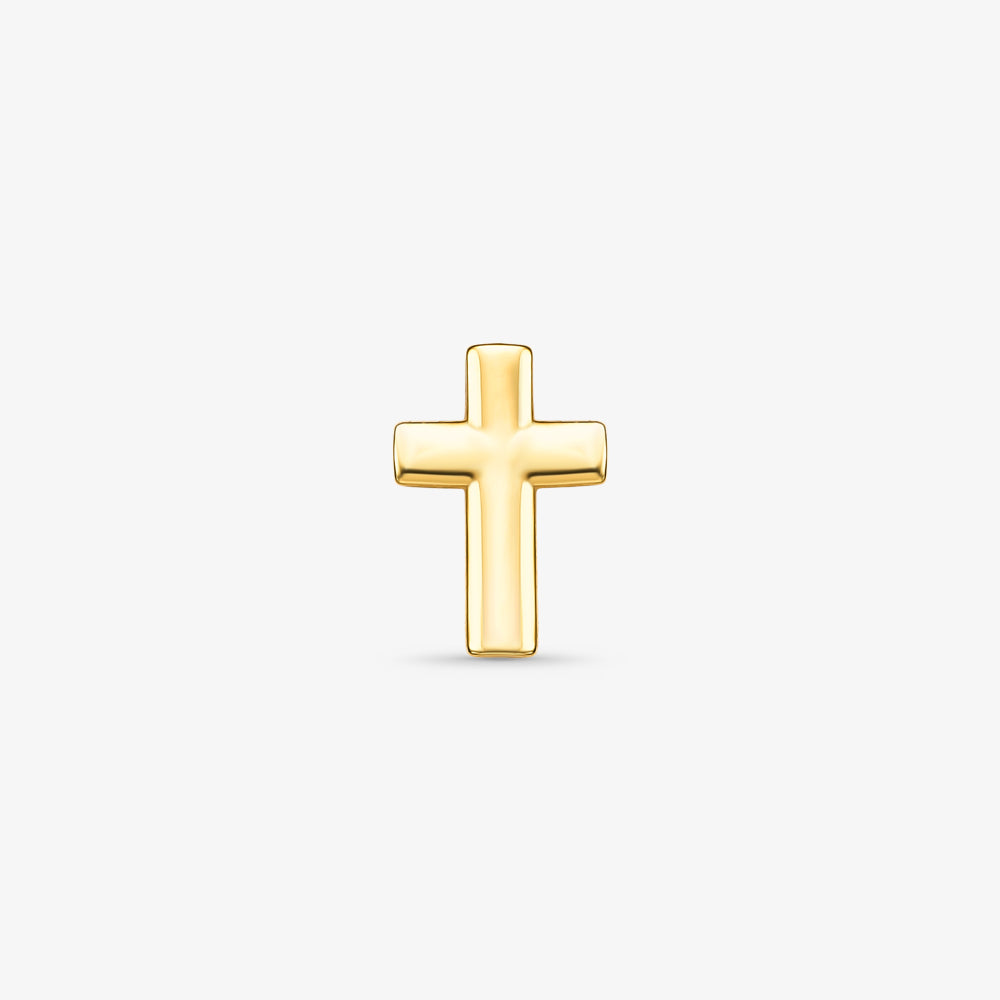 Pingente Cruz Lisa Média em Ouro Amarelo 18K