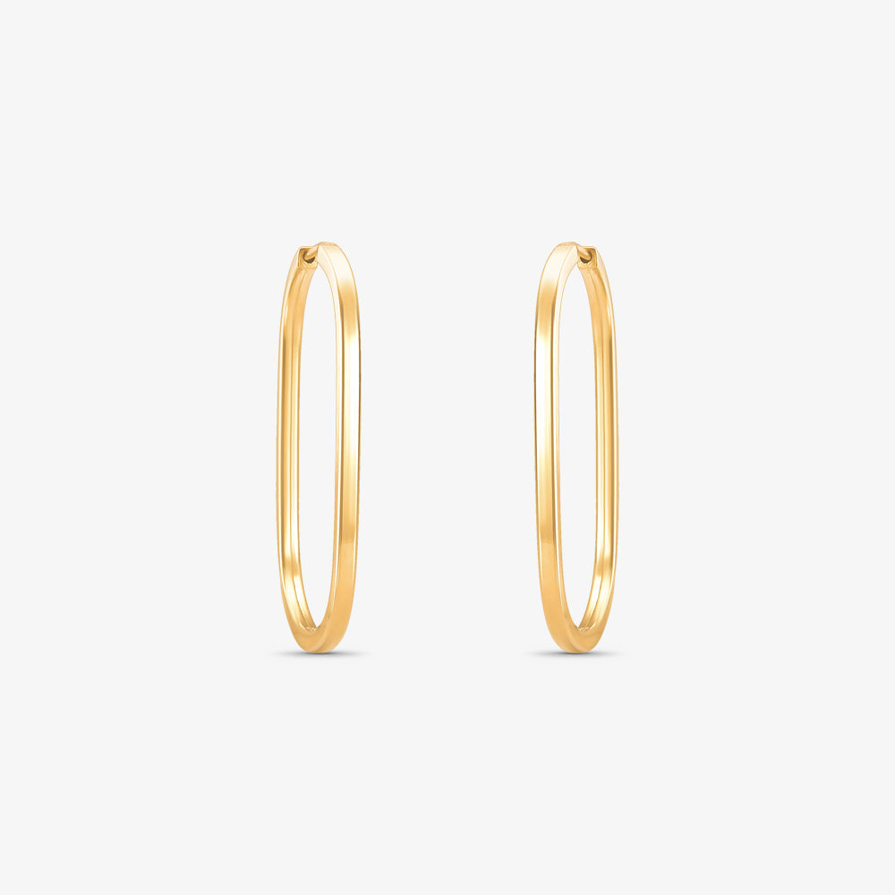 Brinco Argola Fio Reto em Ouro Amarelo 18K